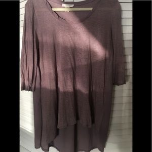 Blouse very feminine more mauve color 3/4 sleeve